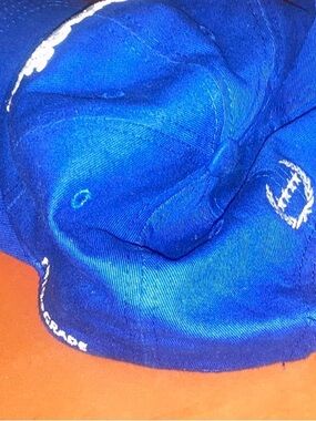 OSFA Blue Baseball Cap with White Embroidery